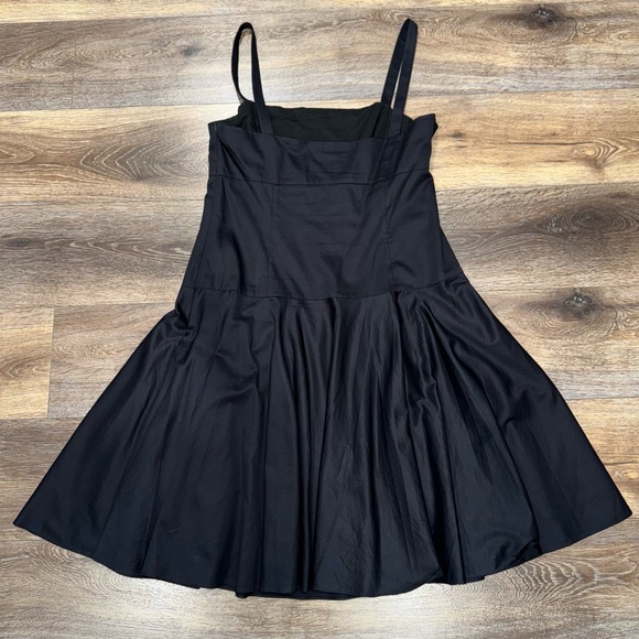 Lauren Ralph Lauren Black Cocktail Dress Fit & Flare Sleeveless Square Neck 14 - Picture 2 of 10
